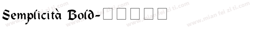 Semplicità Bold字体转换